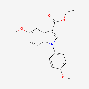 molecular formula C20H21NO4 B11672434 ethyl 5-methoxy-1-(4-methoxyphenyl)-2-methyl-1H-indole-3-carboxylate 