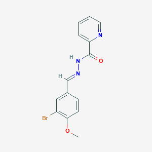 molecular formula C14H12BrN3O2 B11672537 N'-[(E)-(3-bromo-4-methoxyphenyl)methylidene]pyridine-2-carbohydrazide 