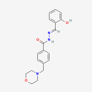 molecular formula C19H21N3O3 B11672905 N'-[(E)-(2-hydroxyphenyl)methylidene]-4-(morpholin-4-ylmethyl)benzohydrazide 