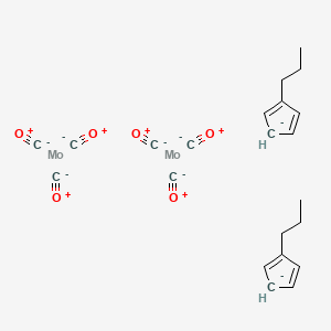 molecular formula C22H22Mo2O6-2 B1167321 Carbon monoxide;molybdenum;2-propylcyclopenta-1,3-diene CAS No. 105046-05-7