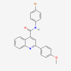 molecular formula C23H17BrN2O2 B11673283 N-(4-bromophenyl)-2-(4-methoxyphenyl)quinoline-4-carboxamide 