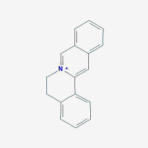 molecular formula C17H14N+ B011675 5,6-Dihydrodibenzo(a,g)quinolizinium CAS No. 19716-69-9