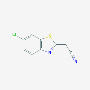 molecular formula C9H5ClN2S B116757 2-(6-Chloro-1,3-benzothiazol-2-yl)acetonitrile CAS No. 157764-04-0