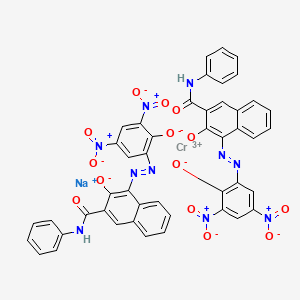 molecular formula C46H30CrN10NaO14+ B1167582 Chromate(1-), bis(3-hydroxy-4-((2-hydroxy-3,5-dinitrophenyl)azo)-N-phenyl-2-naphthalenecarboxamidato(2-))-, sodium CAS No. 109125-50-0