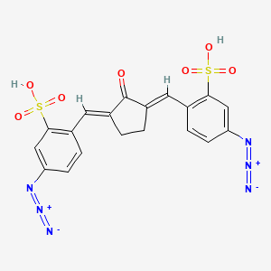 B1167632 2,5-Bis(4-azido-2-sulfobenzylidene)cyclopentanone CAS No. 110999-50-3