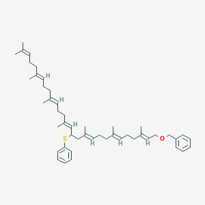 [(2E,6E,10E,14E,18E,22E)-3,7,11,15,19,23,27-heptamethyl-1-phenylmethoxyoctacosa-2,6,10,14,18,22,26-heptaen-13-yl]sulfanylbenzene