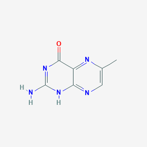 molecular formula C7H7N5O B116769 4(1H)-Pteridinone, 2-amino-6-methyl- CAS No. 708-75-8