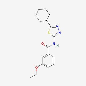 molecular formula C17H21N3O2S B11677084 N-(5-cyclohexyl-1,3,4-thiadiazol-2-yl)-3-ethoxybenzamide 