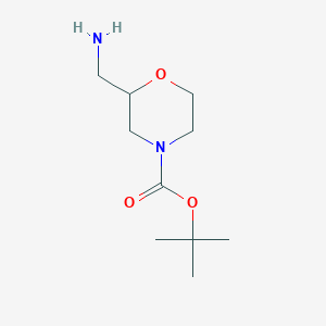 molecular formula C10H20N2O3 B116772 Tert-butyl 2-(aminomethyl)morpholine-4-carboxylate CAS No. 140645-53-0