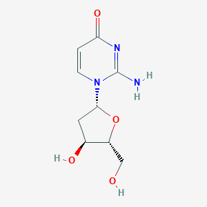 molecular formula C9H13N3O4 B116774 2-Amino-1-((2R,4S,5R)-4-hydroxy-5-(hydroxymethyl)tetrahydrofuran-2-yl)pyrimidin-4(1H)-one CAS No. 123075-23-0