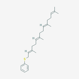 molecular formula C26H38S B116775 [(2E,6E,10E)-3,7,11,15-tetramethylhexadeca-2,6,10,14-tetraenyl]sulfanylbenzene CAS No. 57804-27-0