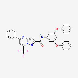 molecular formula C32H21F3N4O3 B11677748 N-(3,5-diphenoxyphenyl)-5-phenyl-7-(trifluoromethyl)pyrazolo[1,5-a]pyrimidine-2-carboxamide 