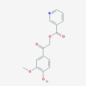 molecular formula C15H13NO5 B011678 2-(4-Hydroxy-3-methoxyphenyl)-2-oxoethyl nicotinate CAS No. 19767-91-0