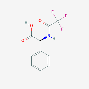 molecular formula C10H8F3NO3 B116784 (S)-(+)-2-Phenyl-N-(Trifluoroacetyl)Glycine CAS No. 155894-96-5