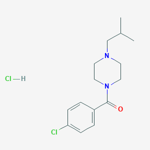 molecular formula C15H22Cl2N2O B011679 1-(p-Chlorobenzoyl)-4-isobutylpiperazine hydrochloride CAS No. 19729-91-0