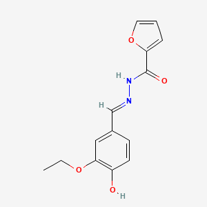 molecular formula C14H14N2O4 B11679102 N'-[(E)-(3-ethoxy-4-hydroxyphenyl)methylidene]furan-2-carbohydrazide 