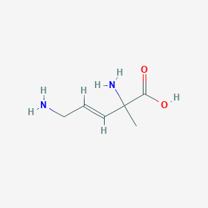 molecular formula C6H12N2O2 B1167933 2,5-Diamino-2-methyl-pent-3-enoic acid CAS No. 111656-46-3