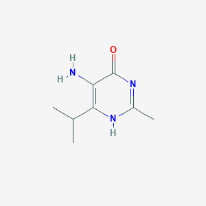 molecular formula C8H13N3O B116796 5-Amino-6-isopropyl-2-methylpyrimidin-4(1H)-one CAS No. 155082-36-3