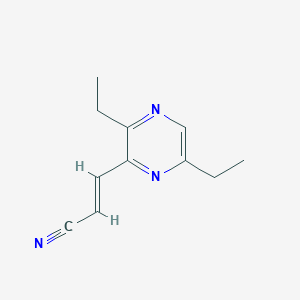 (E)-3-(3,6-Diethylpyrazin-2-yl)acrylonitrile