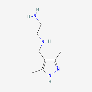 molecular formula C35H45ClN3OPd- B1168069 N'-[(3,5-dimethyl-1H-pyrazol-4-yl)methyl]ethane-1,2-diamine CAS No. 1290698-01-9