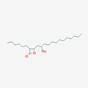molecular formula C22H42O3 B116811 3-Hexyl-4-(2-hydroxytridecyl)oxetan-2-one CAS No. 104872-07-3