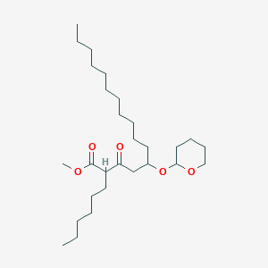 molecular formula C28H52O5 B116817 Methyl 2-hexyl-5-(oxan-2-yloxy)-3-oxohexadecanoate CAS No. 104801-67-4