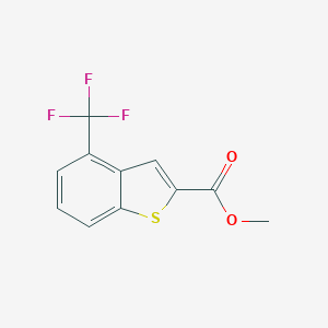 molecular formula C11H7F3O2S B116823 Methyl 4-(trifluoromethyl)-1-benzothiophene-2-carboxylate CAS No. 146137-87-3