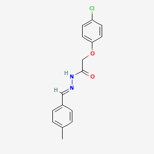 molecular formula C16H15ClN2O2 B11682690 2-(4-chlorophenoxy)-N'-(4-methylbenzylidene)acetohydrazide CAS No. 106825-36-9