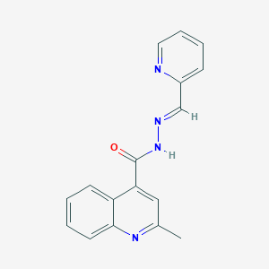molecular formula C17H14N4O B11683734 2-methyl-N'-[(E)-pyridin-2-ylmethylidene]quinoline-4-carbohydrazide 