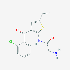 molecular formula C15H15ClN2O2S B116838 2-Amino-N-(3-(2-chlorobenzoyl)-5-ethylthiophen-2-yl)acetamide CAS No. 50509-09-6