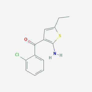 molecular formula C13H12ClNOS B116843 (2-Amino-5-ethylthiophen-3-yl)(2-chlorophenyl)methanone CAS No. 50508-60-6