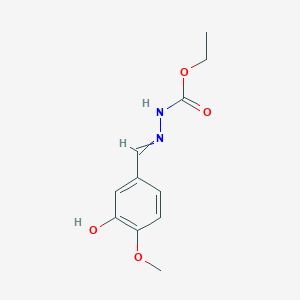 molecular formula C11H14N2O4 B11684372 Ethyl 2-(3-hydroxy-4-methoxybenzylidene)hydrazine-1-carboxylate CAS No. 91182-07-9