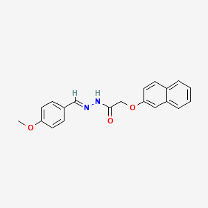 molecular formula C20H18N2O3 B11684389 N'-(4-methoxybenzylidene)-2-(2-naphthyloxy)acetohydrazide CAS No. 303065-94-3