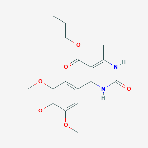 molecular formula C18H24N2O6 B11684475 Propyl 6-methyl-2-oxo-4-(3,4,5-trimethoxyphenyl)-1,2,3,4-tetrahydropyrimidine-5-carboxylate 