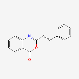 molecular formula C16H11NO2 B11684482 2-[(E)-2-Phenylethenyl]-4H-3,1-benzoxazin-4-one CAS No. 18600-57-2