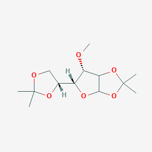 molecular formula C₁₃H₂₂O₆ B116848 (5R,6S)-5-[(4R)-2,2-dimethyl-1,3-dioxolan-4-yl]-6-methoxy-2,2-dimethyl-3a,5,6,6a-tetrahydrofuro[2,3-d][1,3]dioxole CAS No. 43138-64-3