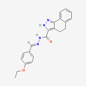 molecular formula C21H20N4O2 B11684818 N'-[(E)-(4-ethoxyphenyl)methylidene]-4,5-dihydro-1H-benzo[g]indazole-3-carbohydrazide 