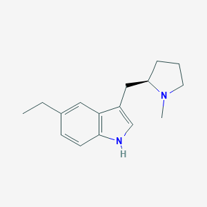 molecular formula C16H22N2 B116849 5-ethyl-3-[[(2R)-1-methylpyrrolidin-2-yl]methyl]-1H-indole CAS No. 209682-64-4