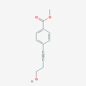 molecular formula C12H12O3 B116858 Methyl 4-(4-hydroxy-1-butynyl)benzoate CAS No. 123910-86-1
