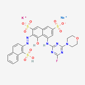 2,7-Naphthalenedisulfonic acid, 5-[[4-fluoro-6-(4-morpholinyl)-1,3,5-triazin-2-yl]amino]-4-hydroxy-3-[(1-sulfo-2-naphthalenyl)azo]-, potassium sodium salt