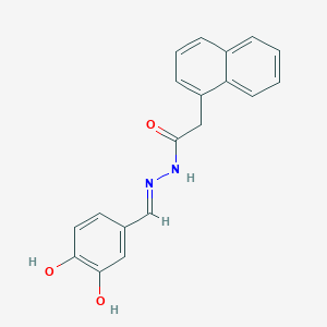 molecular formula C19H16N2O3 B11686316 N'-[(E)-(3,4-dihydroxyphenyl)methylidene]-2-(naphthalen-1-yl)acetohydrazide 