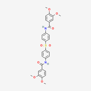 molecular formula C30H28N2O8S B11687043 N,N'-(sulfonyldibenzene-4,1-diyl)bis(3,4-dimethoxybenzamide) 