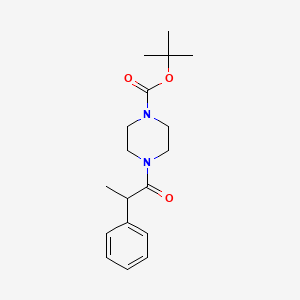 molecular formula C18H26N2O3 B1168764 Tert-butyl 4-(2-phenylpropanoyl)piperazine-1-carboxylate 