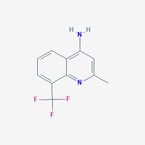 molecular formula C11H9F3N2 B116879 2-甲基-8-(三氟甲基)喹啉-4-胺 CAS No. 147147-73-7