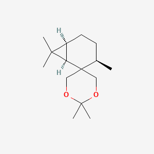 Spiro(bicyclo(4.1.0)heptane-2,5'-(1,3)dioxane), 2',2',3,7,7-pentamethyl-, (1R,3R,6S)-rel-