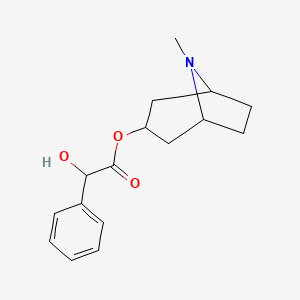 molecular formula C16H21NO3 B1168856 HYDROXY-PHENYL-ACETIC ACID 8-METHYL-8-AZA-BICYCLO[3.2.1]OCT-3-YL ESTER CAS No. 114173-36-3