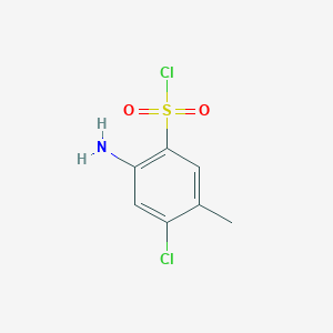 molecular formula C7H7Cl2NO2S B011689 2-Amino-4-chloro-5-methylbenzene-1-sulfonyl chloride CAS No. 104613-64-1