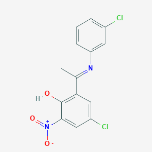 4-Chloro-6-[1-(3-chloroanilino)ethylidene]-2-nitrocyclohexa-2,4-dien-1-one