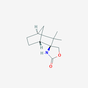 molecular formula C11H17NO2 B116906 (1'S,4S,4'R)-2',2'-Dimethylspiro[1,3-oxazolidine-4,3'-bicyclo[2.2.1]heptane]-2-one CAS No. 155323-17-4