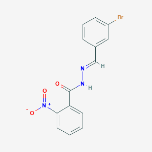molecular formula C14H10BrN3O3 B11690607 N'-[(E)-(3-bromophenyl)methylidene]-2-nitrobenzohydrazide 